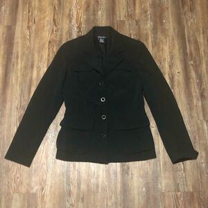 Etcetera Blazer Women's 4 Black Button Front Career Wear Boss Chick Business